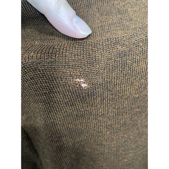 By Anthropologie Wool‎ Wide Leg Crop Pants Front Tie FLAWS Size Small Brown - Picture 5 of 7